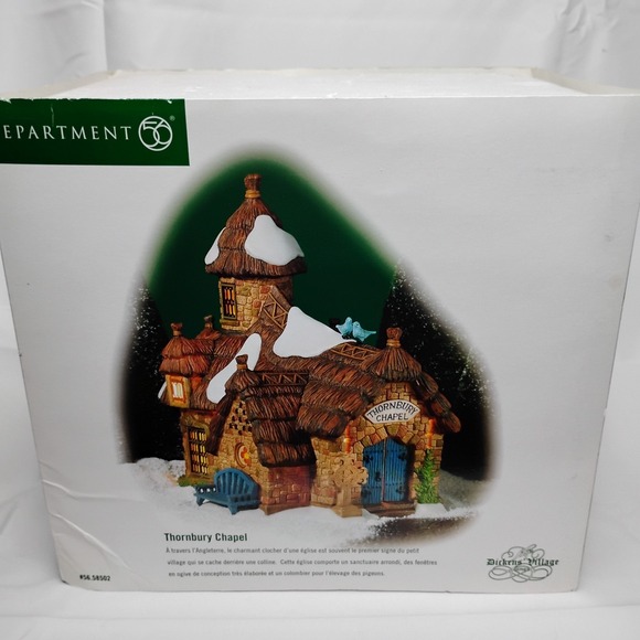 Dept 56 Dickens Village Thornbury Chapel Lighted House Christmas 2001 MIB - Picture 16 of 16